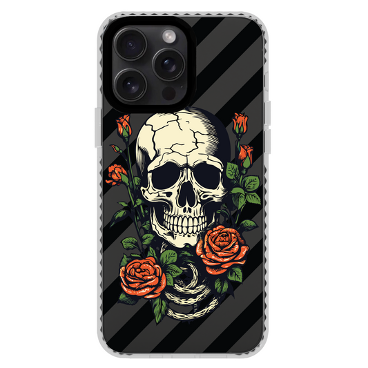 Red roses skull